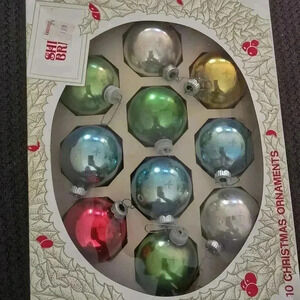 Vintage Shiny Brite ornaments- 10 ct